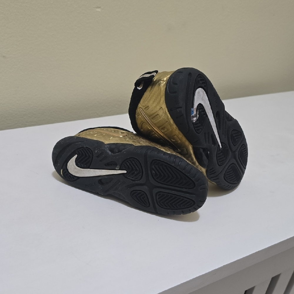 Nike Kids Black and Gold High-Top Sneakers - Picture 3 of 5